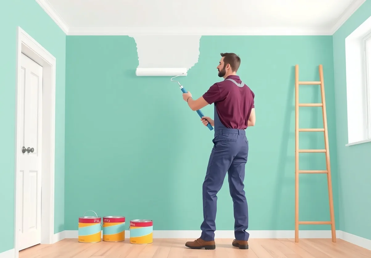 Peintre Neuville-en-Ferrain 59960 en intervention sur un chantier